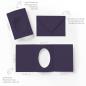 Preview: Passepartoutkarte mit ovalem Ausschnitt und Briefumschlag, DIN C6 in aubergine