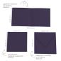Preview: Faltkarte 15x15cm mit Briefumschlag 16x16cm in aubergine