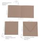 Preview: Faltkarte 15x15cm mit Briefumschlag 16x16cm in taupe