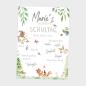 Preview: Einschulungsposter "Waldtiere" | Einschulung | Meilensteintafel | Geschenk 1. Geburtstag | Personalisiertes Geschenk