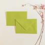 Preview: Briefumschläge - Briefhüllen in struktur limette, DIN B6 105g/m² oF, Nassklebung