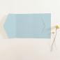 Pocketfold-Karte B6 seitlich Struktur-Karton "Struktur Puderblau" Basic Line