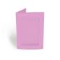 Passepartoutkarte rechteck 3-Fach DIN A6 in struktur blütenrosa
