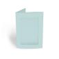 Passepartoutkarte rechteck 3-Fach DIN A6 in struktur puderblau