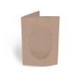 Passepartoutkarte oval 3-Fach DIN A6 in kraft rose
