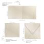Preview: Faltkarte 15x15cm mit Briefumschlag 16x16cm in metallic champagner