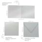 Preview: Faltkarte 15x15cm mit Briefumschlag 16x16cm in metallic perlsilber