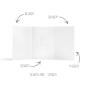 Preview: Trippelkarte - Leporello 240g/m² DIN A6 3-Fach in hellblau