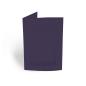 Passepartoutkarte rechteck 3-Fach DIN A6 in aubergine