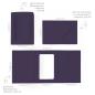 Preview: Passepartoutkarte mit rechteckigem Ausschnitt und Briefumschlag, DIN C6 in aubergine