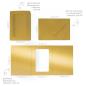 Preview: Passepartoutkarte mit rechteckigem Ausschnitt und Briefumschlag, DIN C6 in metallic gold