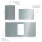Preview: Passepartoutkarte mit rechteckigem Ausschnitt und Briefumschlag, DIN C6 in metallic platin