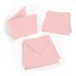 Preview: Faltkarte 15x15cm mit Briefumschlag 16x16cm in babypink