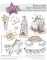 Preview: Kulricke Stempel "Kleine Einhornwelt" 10x10cm Clear Stamp