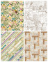 Preview: Arden Creative Studio - Decopatch Papier "Garden Chronicles" by Katie Pertiet Decoupage Paper 6x8 Inch - 12 Bogen
