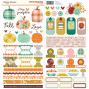 Preview: Simple Stories - Aufkleber "Pumpkins & Plaid" Cardstock Sticker Basics
