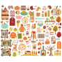 Preview: Simple Stories - Stanzteile "Pumpkins & Plaid" Bits & Pieces