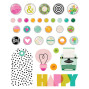 Preview: Simple Stories - Decorative Brads "Color Me Happy"