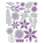 Preview: Sizzix - Stanzschablone & Stempelset "Winter Florals" Thinlits Craft Dies & Clear Stamps by by Vicki Boutin