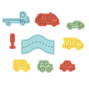 Preview: Sizzix - Stempelset & Stanzschablone "Cars and Trucks" Kid Create Clear Stamps Set & Framelits Die