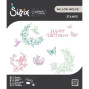 Preview: Sizzix - Stempelset "Birthday Blooms" Clear Stamps Design by Willow Wolfe