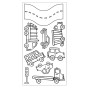 Preview: Sizzix - Stempelset & Stanzschablone "Cars and Trucks" Kid Create Clear Stamps Set & Framelits Die
