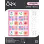 Preview: Sizzix - Schablone "Flowers & Stripe Pattern" Stencil Design by Letters by Shells