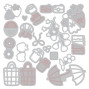 Preview: Sizzix - Stanzschablone "Picnic Treats" Thinlits Craft Dies by Letters by Shells