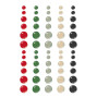 Preview: Simple Stories - Glossy Enamel Dots "Simple Vintage Old-Fashioned Christmas" 60 Stück