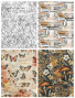 Preview: Arden Creative Studio - Decopatch Papier "Wicked Woods" by Katie Pertiet Decoupage Paper 6x8 Inch - 12 Bogen