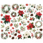 Preview: Simple Stories - Stanzteile "Simple Vintage Old-Fashioned Christmas Floral" Bits & Pieces