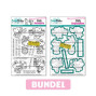 Preview: Carlijn Design - Bundel "Circus Olifanten" Stempel & Stanzschablone
