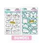 Preview: Carlijn Design - Bundel "Nieuwjaar Konijnen" Stempel & Stanzschablone