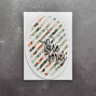 Preview: Simple and Basic - Stanzschablone A6 "Oval Diagonal Striped Panel with Piercing" Dies