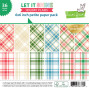 Preview: Lawn Fawn - Designpapier "Let It Shine Holiday Plaids" Petite Paper Pack 6x6 Inch - 36 Bogen