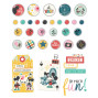 Preview: Simple Stories - Decorative Brads "Say Cheese Happiest Place"