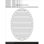 Preview: Simple and Basic - Stanzschablone A6 "Oval Horizontal Striped Panel" Dies