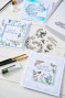 Preview: Sizzix - Stempelset "Birthday Blooms" Clear Stamps Design by Willow Wolfe