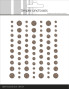 Preview: Simple and Basic - Glitter Enamel Dots "Coffee"