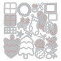 Preview: Sizzix - Stanzschablone "Holiday Cheer" Thinlits Craft Dies by Letters by Shells
