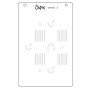 Preview: Sizzix - Schablone "Flowers & Stripe Pattern" Stencil Design by Letters by Shells