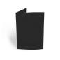 Passepartoutkarte rechteck 3-Fach DIN B6 in recycling schwarz