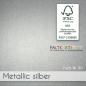 Preview: Faltkarte DIN Lang mit Briefumschlag in metallic silber