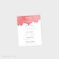 Preview: Pocketfold Einladung "Watercolor-Brush | Rot" B6