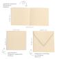 Preview: Faltkarte 15x15cm mit Briefumschlag 16x16cm in creme