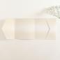 Pocketfold-Karte Quer-Format quadratisch (15x15) Premium-Karton "Perlmutt Crema" Basic Line