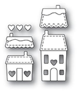 Memory Box Die - Stitched Heart Village