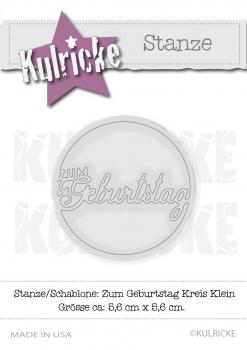 Kulricke Stanzschablone "Geburtstag Circle" Craft Die | Wortstanze | Stanze