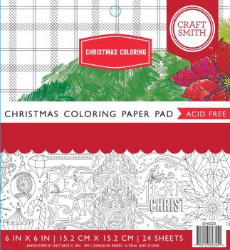 Craft Smith "Christmas Coloring" 6x6" Paper Pad