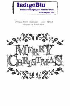 IndigoBlu "Design Merry Christmas" A6 Rubber Stamp